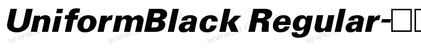 UniformBlack Regular字体转换